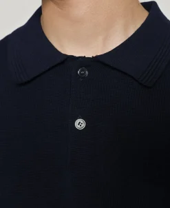 Fashion Lot 910S Knit Polo Shirt - Dark Navy Polo Shirts | Short Sleeve T-Shirts