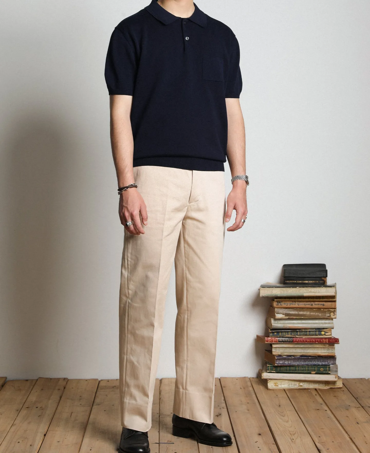 Fashion Lot 910S Knit Polo Shirt - Dark Navy Polo Shirts | Short Sleeve T-Shirts