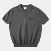 Fashion Lot 910S Knit Polo Shirt - Gray Polo Shirts | Short Sleeve T-Shirts