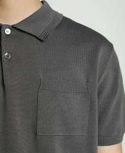 Fashion Lot 910S Knit Polo Shirt - Gray Polo Shirts | Short Sleeve T-Shirts