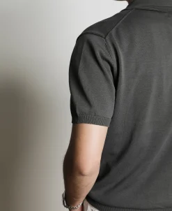 Fashion Lot 910S Knit Polo Shirt - Gray Polo Shirts | Short Sleeve T-Shirts