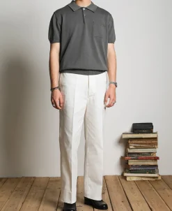 Fashion Lot 910S Knit Polo Shirt - Gray Polo Shirts | Short Sleeve T-Shirts
