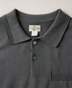 Fashion Lot 910S Knit Polo Shirt - Gray Polo Shirts | Short Sleeve T-Shirts