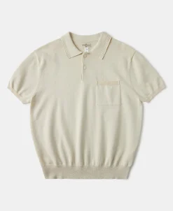 Online Lot 910S Knit Polo Shirt - Ivory Short Sleeve T-Shirts | T-shirts