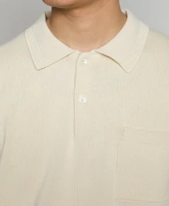 Online Lot 910S Knit Polo Shirt - Ivory Short Sleeve T-Shirts | T-shirts