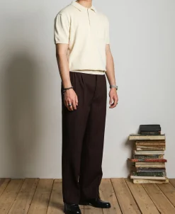 Online Lot 910S Knit Polo Shirt - Ivory Short Sleeve T-Shirts | T-shirts