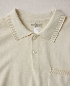 Online Lot 910S Knit Polo Shirt - Ivory Short Sleeve T-Shirts | T-shirts