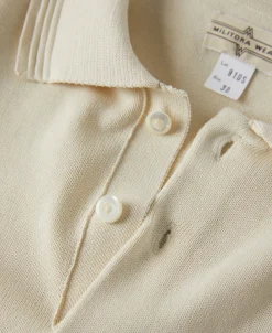 Online Lot 910S Knit Polo Shirt - Ivory Short Sleeve T-Shirts | T-shirts