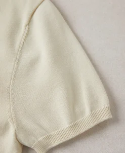 Online Lot 910S Knit Polo Shirt - Ivory Short Sleeve T-Shirts | T-shirts