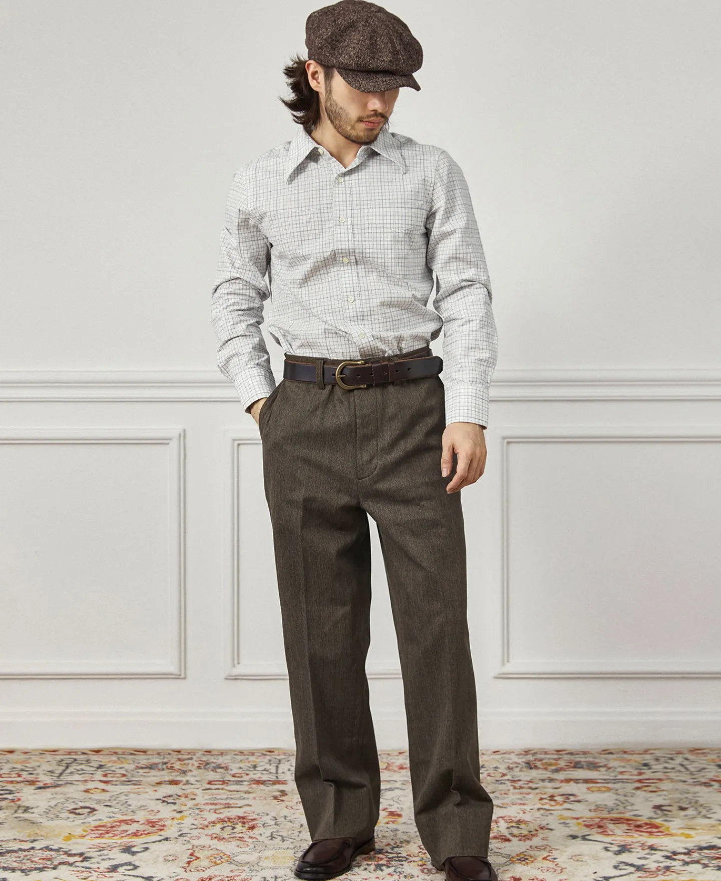 Hot Lot 826W 1940s Mix Herringbone Work Trousers Pants&trousers