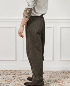 Hot Lot 826W 1940s Mix Herringbone Work Trousers Pants&trousers