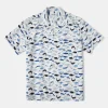 Sale Marine Life Printed Seersucker Short Sleeve Camp Shirt - White Short Sleeve Shirts | Shirts