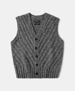 New Marled Shetland Wool Sweater Vest Knitwear&sweaters