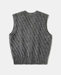 New Marled Shetland Wool Sweater Vest Knitwear&sweaters