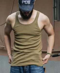 Clearance Military Cotton Tank Top - Olive Tank Tops&vests&boxers