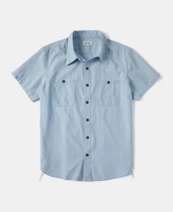 New Military Wash Chambray Short Sleeve Workshirt Short Sleeve Shirts | Shirts