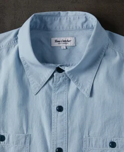 New Military Wash Chambray Short Sleeve Workshirt Short Sleeve Shirts | Shirts