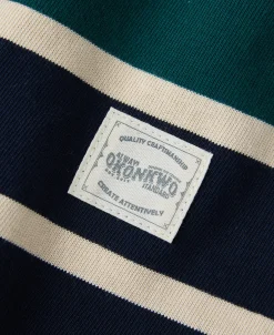 Discount Multi-Stripe Long Sleeve T-Shirt - Navy/Green Long Sleeve T-Shirts | T-shirts