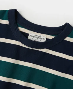 Discount Multi-Stripe Long Sleeve T-Shirt - Navy/Green Long Sleeve T-Shirts | T-shirts