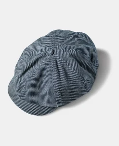 Hot Old Time Denim Stripe Newsboy Cap Hats&caps