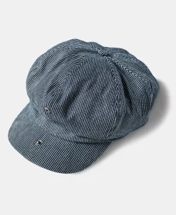 Hot Old Time Denim Stripe Newsboy Cap Hats&caps