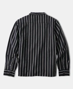 Best Open Collar Old Time Stripe Color Woven Shirt Long Sleeve Shirts | Shirts