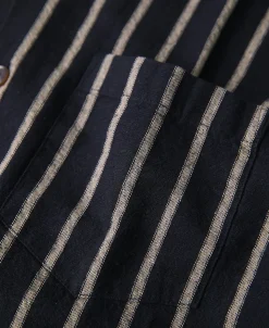 Best Open Collar Old Time Stripe Color Woven Shirt Long Sleeve Shirts | Shirts