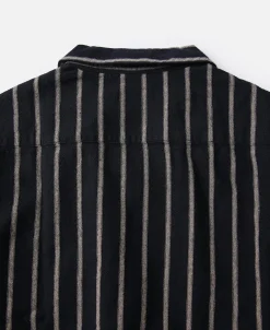 Best Open Collar Old Time Stripe Color Woven Shirt Long Sleeve Shirts | Shirts