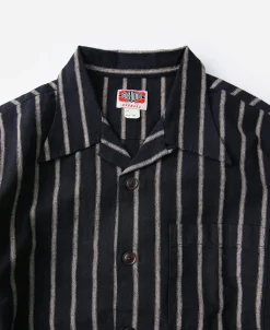 Best Open Collar Old Time Stripe Color Woven Shirt Long Sleeve Shirts | Shirts