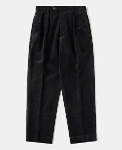 Outlet 12.5 oz 8 Wale Corduroy Trousers - Black Pants&trousers