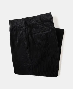 Outlet 12.5 oz 8 Wale Corduroy Trousers - Black Pants&trousers