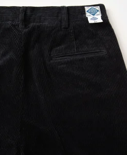 Outlet 12.5 oz 8 Wale Corduroy Trousers - Black Pants&trousers
