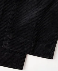 Outlet 12.5 oz 8 Wale Corduroy Trousers - Black Pants&trousers