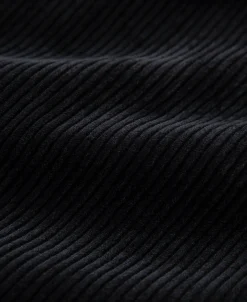 Outlet 12.5 oz 8 Wale Corduroy Trousers - Black Pants&trousers