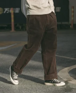 Sale 12.5 oz 8 Wale Corduroy Trousers - Brown Pants&trousers
