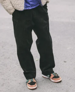 Outlet 12.5 oz 8 Wale Corduroy Trousers - Black Pants&trousers