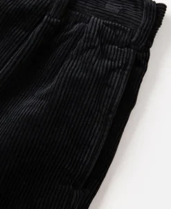 Outlet 12.5 oz 8 Wale Corduroy Trousers - Black Pants&trousers