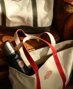 Outlet 22 oz Canvas Tote Bag - Red Bags&luggage