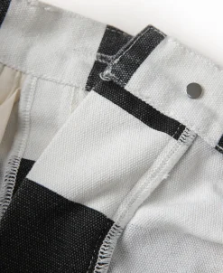 Hot 16 oz Canvas Wide Striped Biker Trousers Pants&trousers