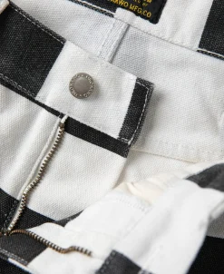 Hot 16 oz Canvas Wide Striped Biker Trousers Pants&trousers