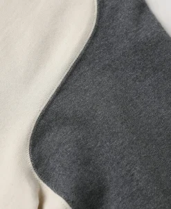 Sale 14 oz Contrast-Tipped Loopwheel Crewneck Sweatshirt - Gray/Apricot Sweatshirts&hoodies