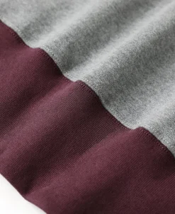 Outlet 14 oz Contrast-Tipped Loopwheel Crewneck Sweatshirt - Red/Gray Sweatshirts&hoodies