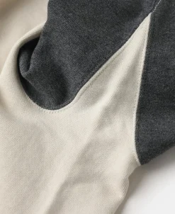 Sale 14 oz Contrast-Tipped Loopwheel Crewneck Sweatshirt - Gray/Apricot Sweatshirts&hoodies