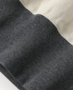 Sale 14 oz Contrast-Tipped Loopwheel Crewneck Sweatshirt - Gray/Apricot Sweatshirts&hoodies