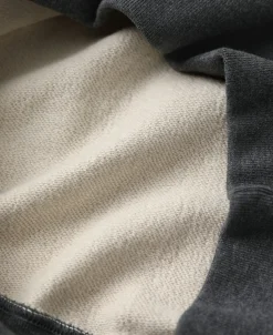 Sale 14 oz Contrast-Tipped Loopwheel Crewneck Sweatshirt - Gray/Apricot Sweatshirts&hoodies