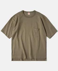 Sale 9.8 oz Cotton Classic Pocket T-Shirt - Khaki Short Sleeve T-Shirts | T-shirts