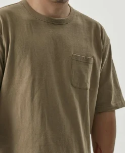 Sale 9.8 oz Cotton Classic Pocket T-Shirt - Khaki Short Sleeve T-Shirts | T-shirts