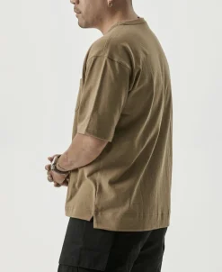 Sale 9.8 oz Cotton Classic Pocket T-Shirt - Khaki Short Sleeve T-Shirts | T-shirts