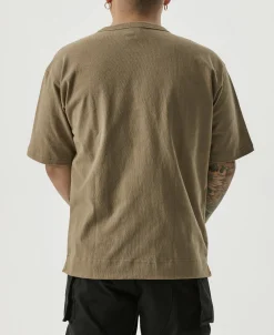 Sale 9.8 oz Cotton Classic Pocket T-Shirt - Khaki Short Sleeve T-Shirts | T-shirts