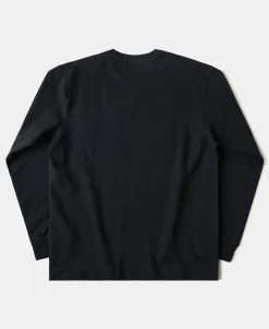 Outlet 10.5 oz Cotton Loopwheel Tubular Long Sleeve T-Shirt - Black Long Sleeve T-Shirts | T-shirts